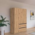 Rauch Costa 136cm 3 Door Wardrobe with Drawers - Artisan Oak