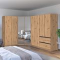 Rauch Costa 208cm 8 Door L-Shaped Corner Wardrobe - Artisan Oak