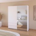 Rauch Elara 181cm 2 Door Combi Sliding Wardrobe - Alpine White