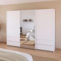 Rauch Elara 271cm 3 Door Combi Sliding Wardrobe - Alpine White