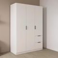 Rauch Ella 136cm 3 Door Wardrobe with Drawer - Alpine White