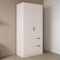 Rauch Ella 91cm 2 Door Wardrobe with Drawer - Alpine White