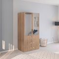 Rauch Evelyn 101cm 2 Door Combi Wardrobe - H 197cm - Sonoma Oak