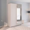Rauch Evelyn 137cm 2 Door Sliding Wardrobe with Mirror - Alpine White