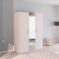 Rauch Evelyn 151cm 3 Door Wardrobe with Mirror - H 197cm - Alpine White