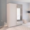 Rauch Evelyn 162cm 2 Door Sliding Wardrobe with Mirror - Alpine White