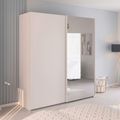 Rauch Evelyn 201cm 2 Door Sliding Wardrobe with Mirror - Alpine White