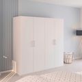 Rauch Evelyn 201cm 4 Door Wardrobe - H 197cm - Alpine White