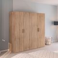 Rauch Evelyn 201cm 4 Door Wardrobe - H 197cm - Sonoma Oak