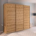 Rauch Evelyn 242cm 3 Door Sliding Wardrobe - Wild Oak