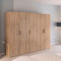 Rauch Evelyn 251cm 5 Door Wardrobe - H 197cm - Sonoma Oak