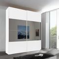 Rauch Filo 181cm 2 Door Sliding Wardrobe with Mirror - Alpine White