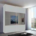 Rauch Filo 181cm 2 Door Sliding Wardrobe with Mirror - Silk Grey