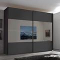 Rauch Filo 226cm 2 Door Sliding Wardrobe with Mirror - Graphite