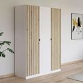 Rauch Genua 136cm 3 Door Wardrobe Type A - Alpine White and Artisan Oak