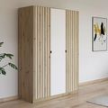 Rauch Genua 136cm 3 Door Wardrobe Type A - Artisan Oak and Alpine White