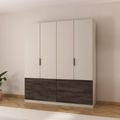 Rauch Koda 181cm 4 Door Wardrobe with Drawers - Champagne