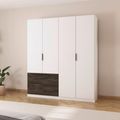 Rauch Koda 181cm 4 Door Wardrobe with RHF Drawers - Alpine White