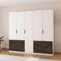 Rauch Koda 226cm 5 Door Wardrobe with Drawers - Alpine White