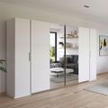 Rauch Kronach 354cm 4 Door Wardrobe with Mirror - Alpine White