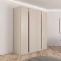 Rauch Luana 201cm 4 Door Wardrobe with Lighting - Champagne and Atlantic Dark Oak