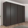 Rauch Luana 301cm 6 Door Wardrobe - Graphite and Atlantic Dark Oak