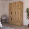 Rauch Maika 136cm 5 Door Wardrobe - H 210cm - Artisan Oak