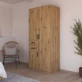 Rauch Maika 91cm 3 Door Wardrobe - H 210cm - Artisan Oak