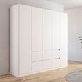 Rauch Mainz 226cm 5 Door Wardrobe with Drawer - Alpine White