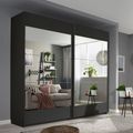 Rauch Malibu 226cm 2 Door Sliding Wardrobe - Metallic Dark Grey