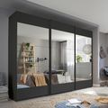 Rauch Malibu 271cm 3 Door Sliding Wardrobe - Metallic Dark Grey