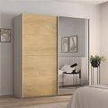 Rauch Malva 226cm 2 Door Sliding Wardrobe with Mirror - Champagne