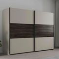 Rauch Marbella 261cm 2 Door Sliding Wardrobe - Champagne and Atlantic Dark Oak
