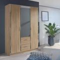 Rauch Marl 136cm 3 Door Combi Wardrobe - Sonoma Oak