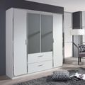 Rauch Marl 181cm 4 Door Combi Wardrobe - Alpine White