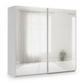 Rauch Miramar Type-3 226cm 2 Door Mirrored Sliding Wardrobe - Silk Grey