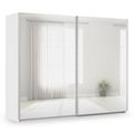 Rauch Miramar Type-3 271cm 2 Door Mirrored Sliding Wardrobe - Alpine White