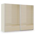 Rauch Miramar Type-3 271cm 2 Door Sliding Wardrobe - Champagne and Champagne Glass