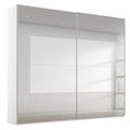 Rauch Miramar Type-4 226cm 2 Door Mirrored Sliding Wardrobe - Alpine White