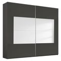 Rauch Miramar Type-4 226cm 2 Door Sliding Wardrobe - Graphite and Basalt Glass