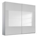 Rauch Miramar Type-4 226cm 2 Door Sliding Wardrobe - Silk Grey and Silk Grey Glass