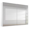 Rauch Miramar Type-4 271cm 2 Door Mirrored Sliding Wardrobe - Alpine White