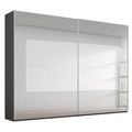 Rauch Miramar Type-4 271cm 2 Door Mirrored Sliding Wardrobe - Graphite