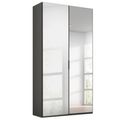 Rauch Miramar Type-5 101cm 2 Door Mirrored Wardrobe - Graphite