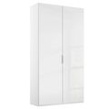 Rauch Miramar Type-5 101cm 2 Door Wardrobe - Alpine White and Crystal White Glass