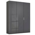 Rauch Miramar Type-5 151cm 3 Door Wardrobe - Graphite and Basalt Glass
