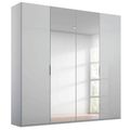 Rauch Miramar Type-5 201cm 4 Door Wardrobe with Mirror - Silk Grey and Silk Grey Glass