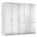 Rauch Miramar Type-5 251cm 5 Door Mirrored Wardrobe - Silk Grey