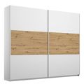 Rauch Miro 218cm 2 Door Sliding Wardrobe - Alpine White and Artisan Oak
