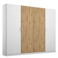 Rauch Miro 226cm 4 Door Wardrobe - Alpine White and Artisan Oak